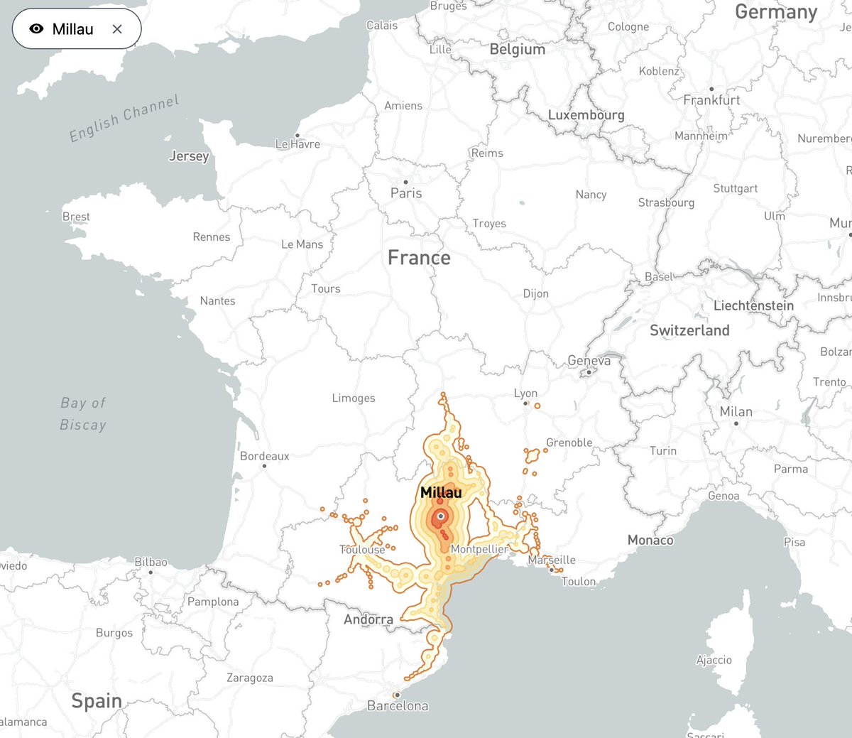 _benjamintd's tweet photo. I updated the data for chronotrains, including (finally!) the Paris Eurostar, missing stations (e.g. Millau), and many other schedules that I missed in the original dataset. 

Anything you still see missing? Let me know! https://t.co/GASNFkafxb