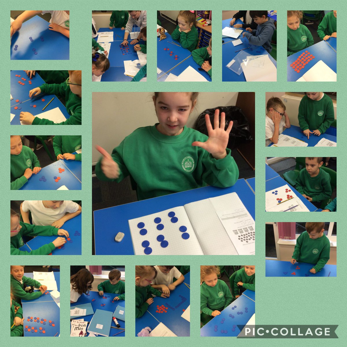 ASALeavers261's tweet photo. We have been using concrete methods to work out our division problems #ASAMaths https://t.co/CdCksywI4R