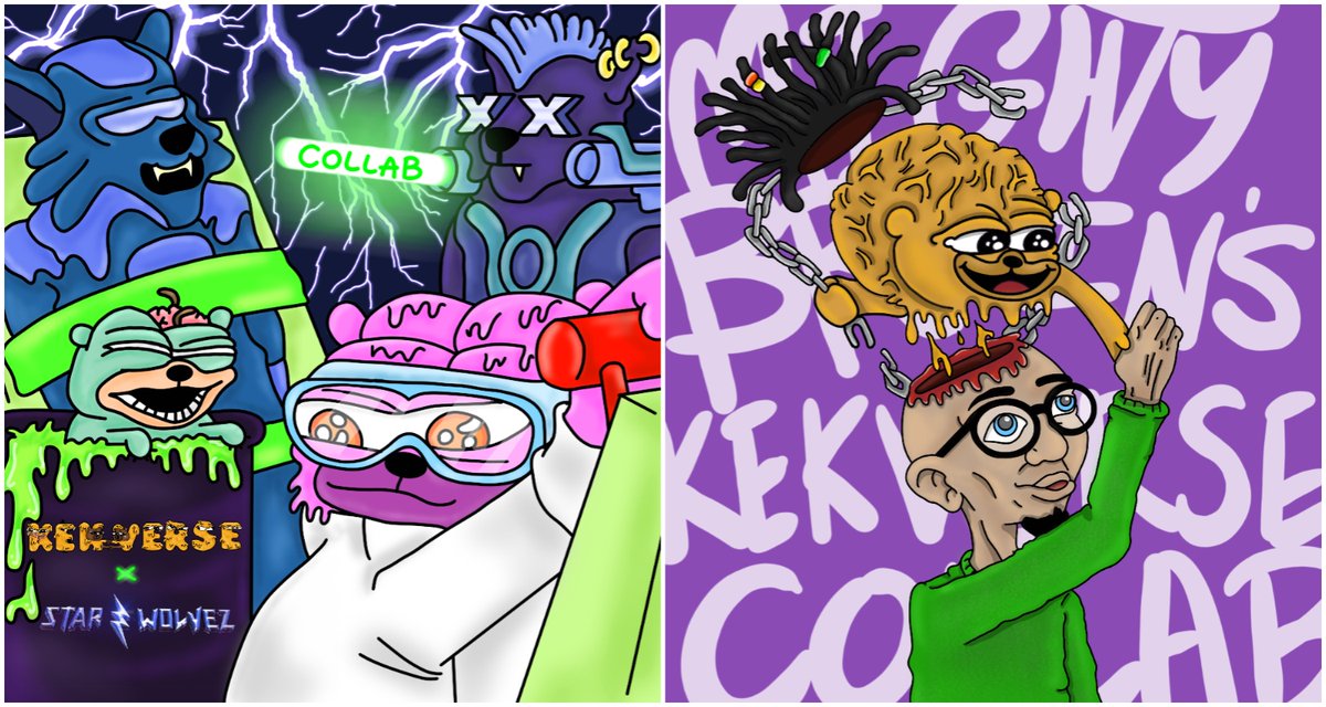 Based_Pleb's tweet photo. Kekverse 🐻 Collab NFTs! Shoutout to these amazing projects. They believed in us &amp; we made the collab happen! Thank you frens for the support #kekverse 

@Llameverse_ @tubbycatsnft @AgeofAnura @wulfznft @PixelTigers @smolverse @DystoPunks @SwampverseNFT @starwolvez @4NNOY1NG https://t.co/wvu4T0lrKl
