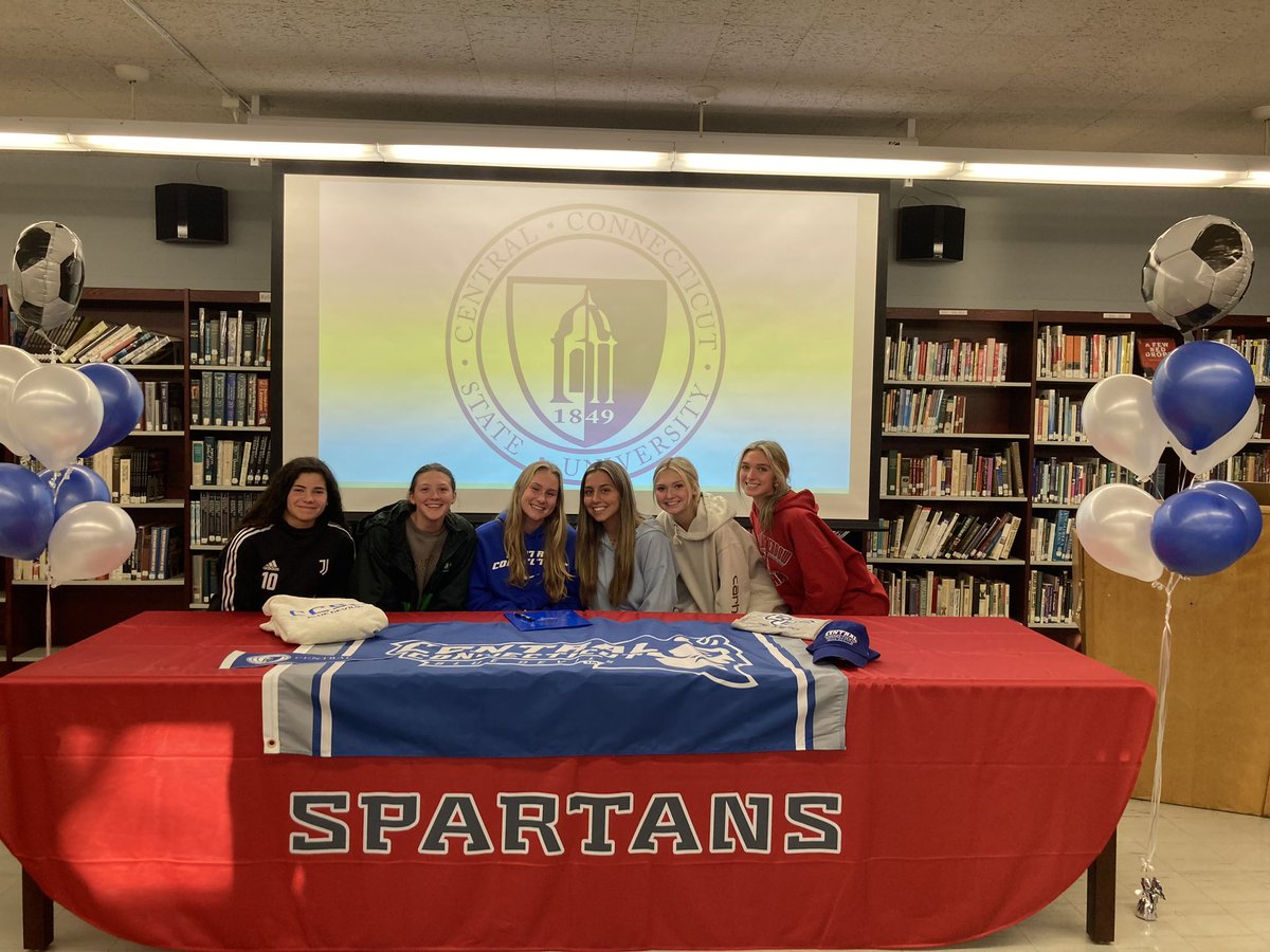 CoachBAbad's tweet photo. Congrats to @ELHSspartans Senior Taylor DeFlorio on signing her National Letter of Intent yesterday to play soccer at Central Connecticut State University! 

#GoSpartans🔴 | ELite https://t.co/TVgaOiZ7e9