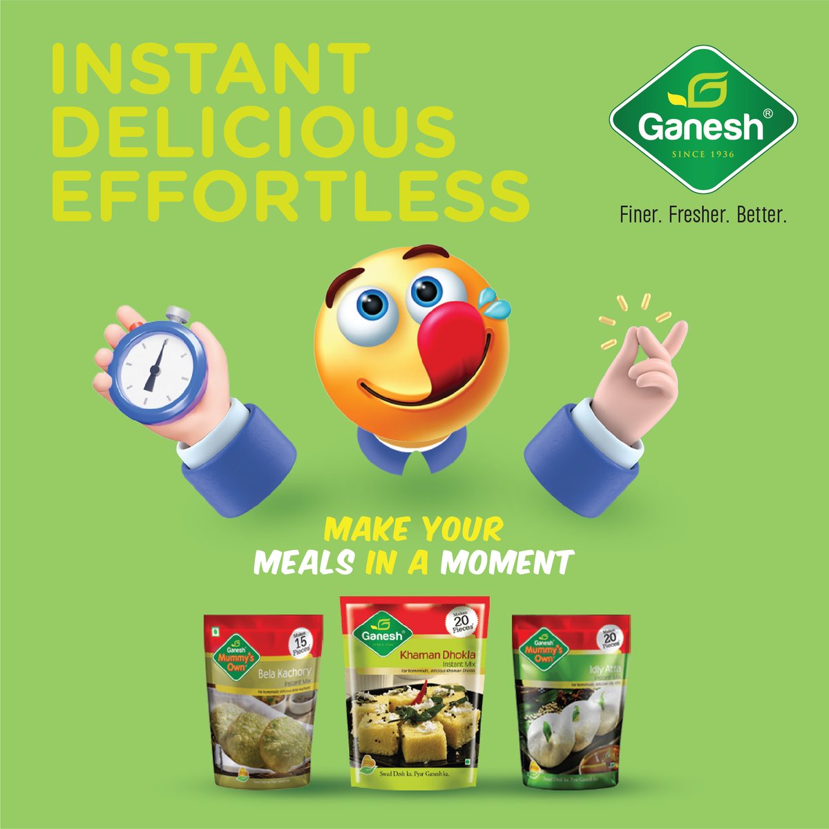 GGLsocial's tweet image. Now making healthy and delicious meals get all the easier with Ganesh Instant Mixes. Shop Now from ganeshkart.com 

#GaneshGrains #GaneshInstantMix #InstantMixes