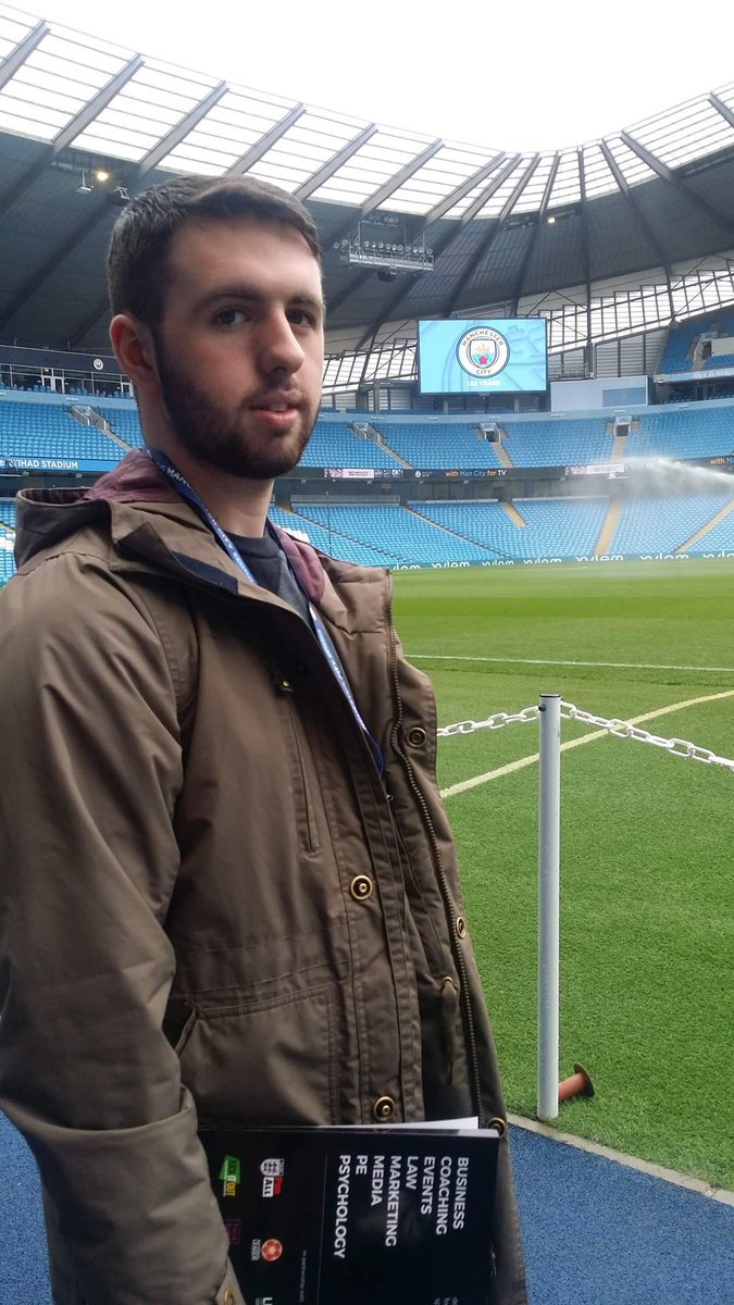 TheChasePE's tweet image. Former student Matt Oliver who studied a diploma in BTEC Sport with us is now studying at UCFB Manchester studying International Football Business. What a venue #greatcourse #💙💛 #teamchase