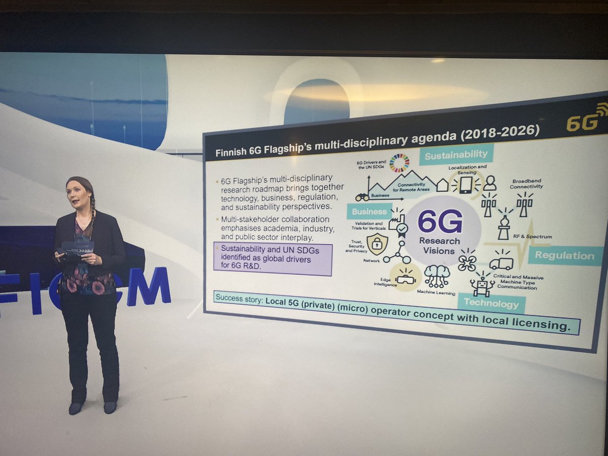 KirsiKarla's tweet photo. ICT-ympäristön kestävyyttä tulee parantaa, koska sen vaikuttaa lukuisille eri sektoreille. #6G tuo apua ja ratkaisuja tähän. 6G arvioidaan otettavan käyttöön 2030. @BlueMarja #liikkeessä2030 https://t.co/63dEaUmcEA