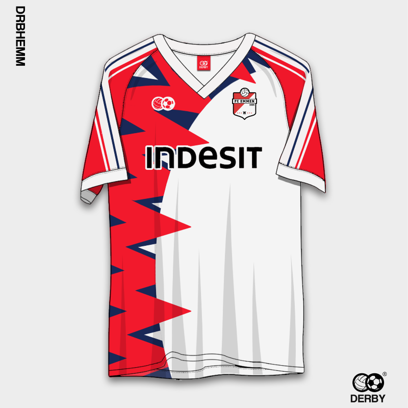designfootball's tweet photo. From our DesignFootball Super League - Season 3 (https://t.co/zvJ9WL1KVv), an FC Emmen shirt from @GeoGia_gamma.
#HIERKOMIKWEG #DFSL3
