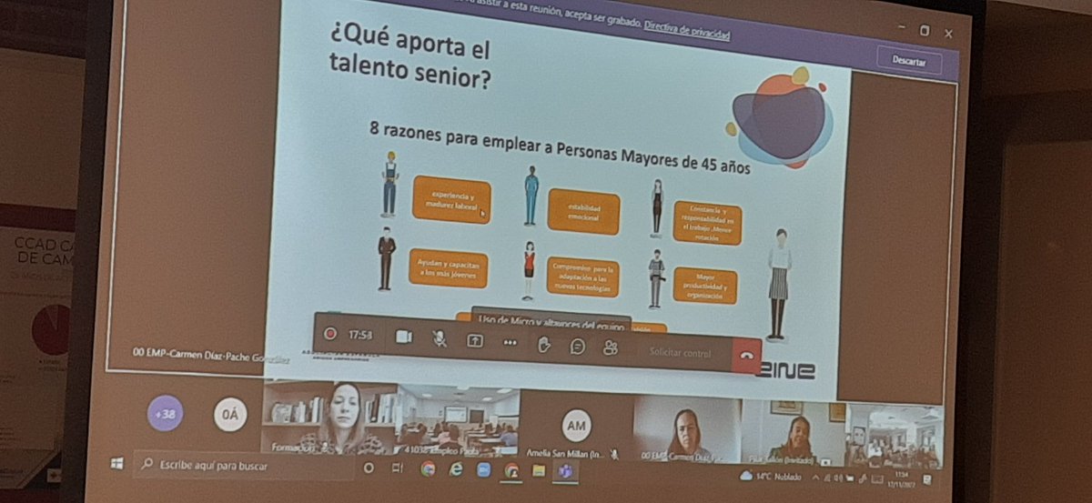 mercedesfriasm's tweet photo. Hoy todos los equipos y participantes del Proyecto Desafío Empleo +45 del @CruzRoja_Empleo hablamos sobre talento senior y compartimos experiencias 
#AhoraSoyMas
@CruzRojaMadrid https://t.co/8ESne14kaz