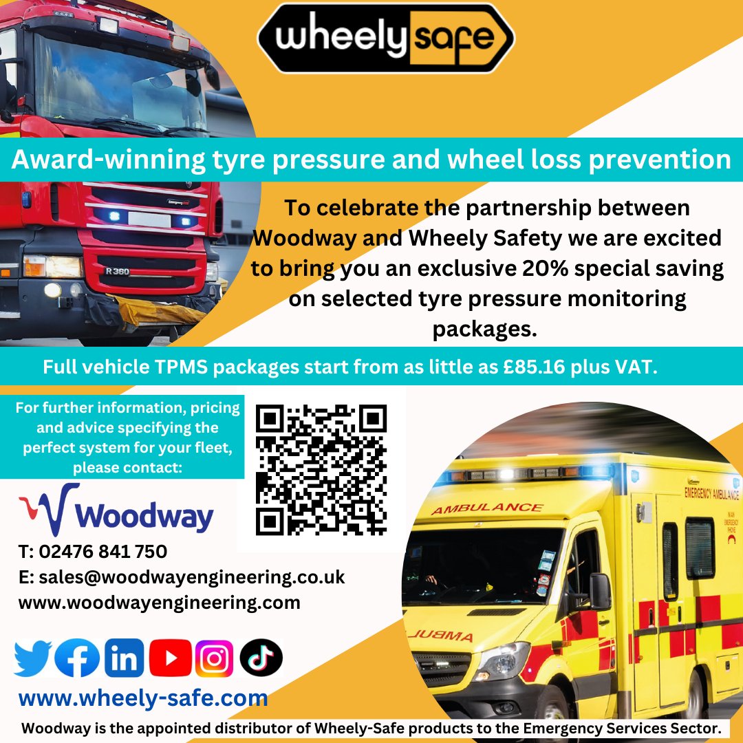 Why wait for Black Friday when Woodway gives you unforgettable offers like this!

Please check out website our website woodwayengineering.co.uk/product/wheely… or scan the QR code for further details.

#thursdayvibes #emergencyservices #wheelysafe #woodwayengineering #blackfriday 🚑🚒