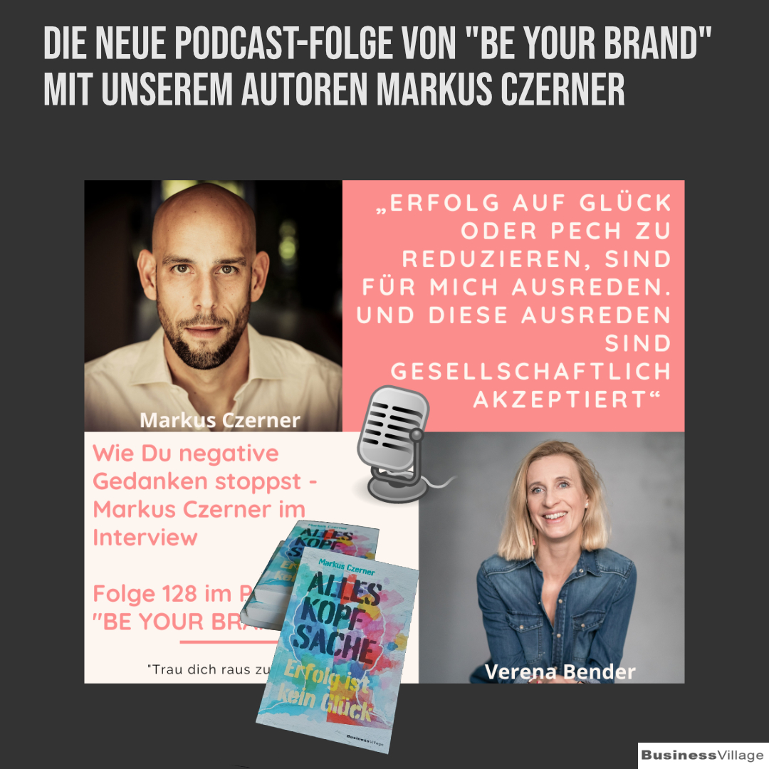 Hier gibt's was auf die Ohren! Die neue Podcast-Folge 'Be your Brand' von Verena Bender mit unserem Autoren Markus Czerner. prleben.de/podcast-be-you… #erfolg #erfolgreich #karriere #buchtipp #persönlichkeitsentwicklung #mentalcoaching #mental #erfolg #tennis #podcast