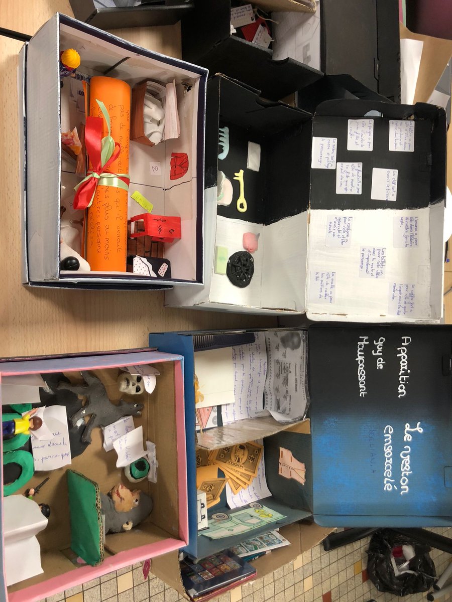 Merci à Madame Sirdey et à ses 4ème pour cette belle exposition au CDI sur le veston ensorcelé de D.Buzzati et Apparition de G.Maupassant