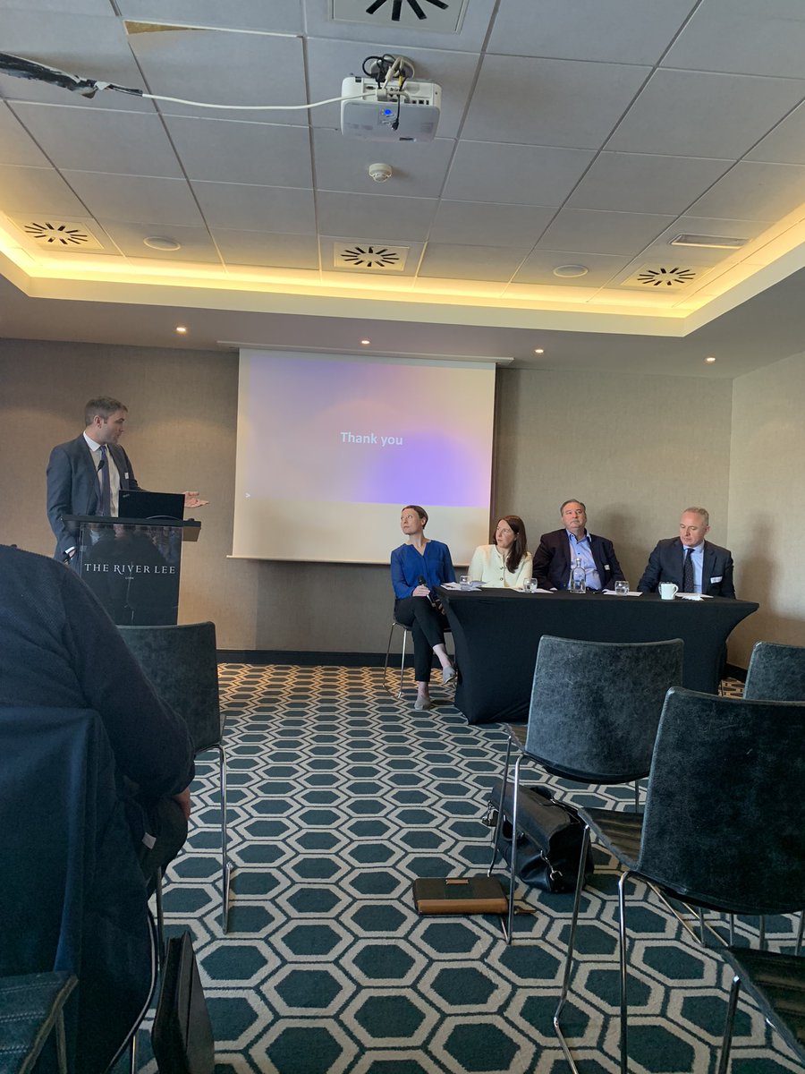 What a great 1st session at <a href="/EnergyCork/">Energy Cork</a> conference with the panelists highlighting collaboration, moving beyond policy to action, the power of data, and how commercial opportunities can be used for the social good in achieving our energy &amp; climate goals. <a href="/hofarrell2/">Harry O'Farrell</a>