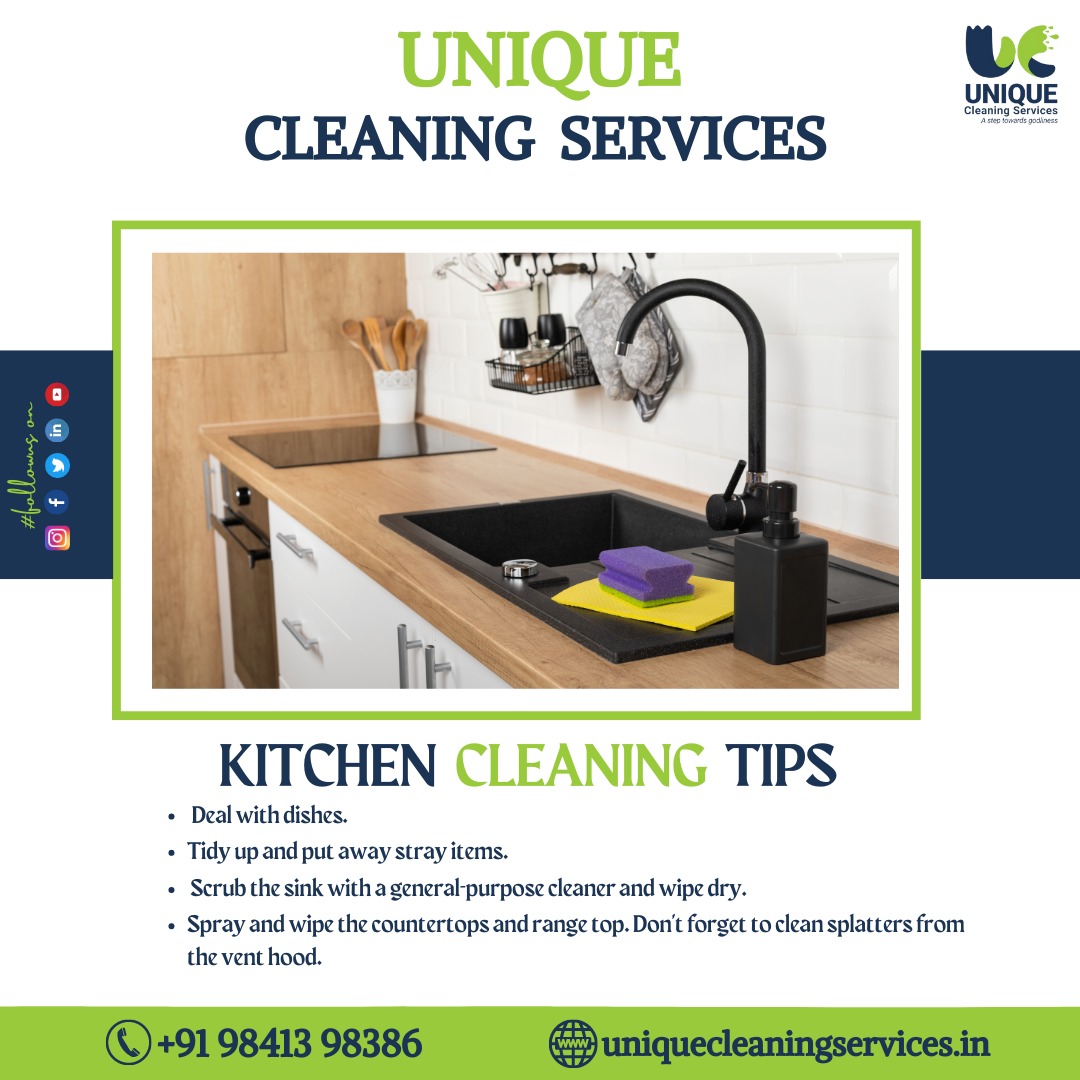 cleanunique1's tweet image. Are you looking for a reliable kitchen cleaning service? Our team of professionals has years of experience in the field of kitchen cleaning. Get our help now! Contact us today!: +91 9841398386/ log on to uniquecleaningservices.in/kitchen-deepcl…
#deepcleaningtips #uniquedeepcleaningservices