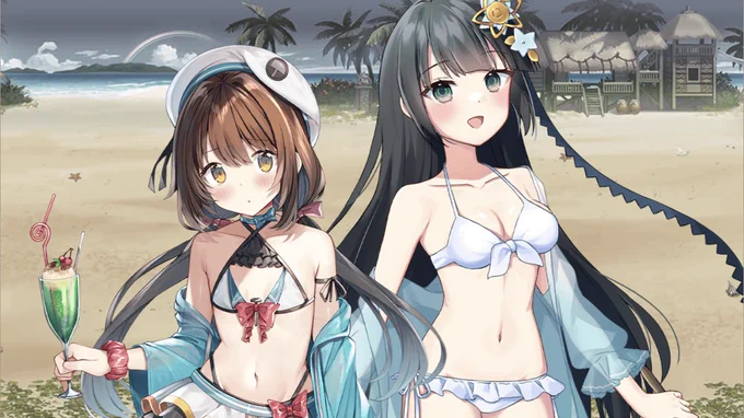 俺タワーの冬の季節の水着イベントは常夏にバカンスに行くのではなく真冬の海で水着になります。#俺タワー 