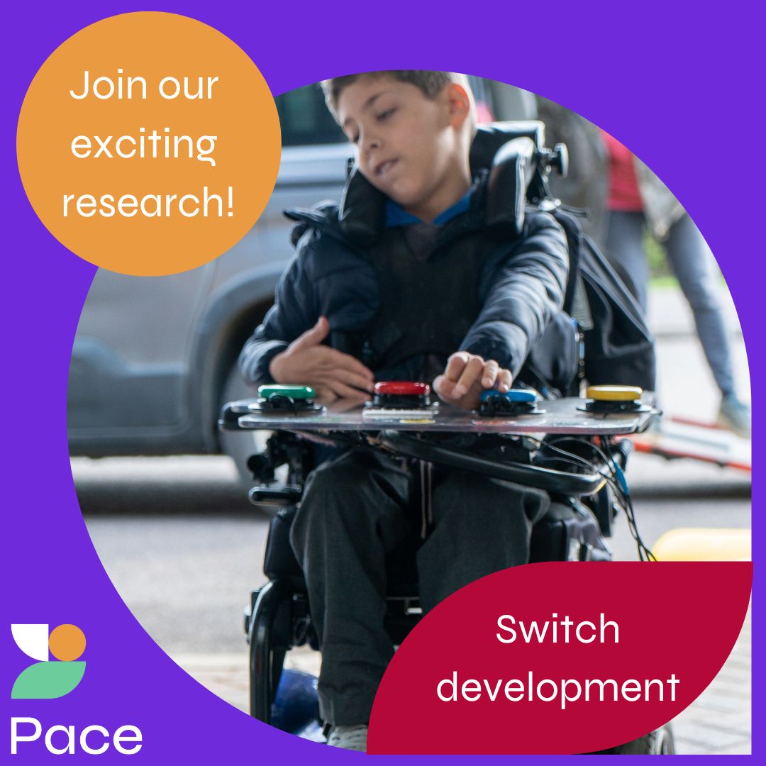 thepacecentre's tweet image. We are conducting exciting research into switch development to create resources designed for switch users.
Could you complete this short survey to help us? forms.office.com/r/UDR52UA0yv
youtu.be/9dchzBpfT2w
#SwitchDevelopment #Research #Neurodisability #CerebralPalsy