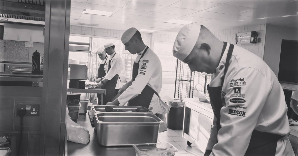 Def_Chef_School's tweet photo. It was our pleasure to host @CulinaryMoD for their @vatelclublux final run through before the big day on 26 Nov. Good luck! 🤞🏼

@RNLogsjobs 
@UKArmyLogistics 
@RAF_Logistics https://t.co/9496OB4Ehq
