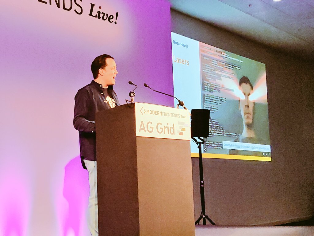 mrtnvh's tweet image. @jason_mayes showing us how we can shoot lasers out of our eyes using ML + AI in JavaScript.