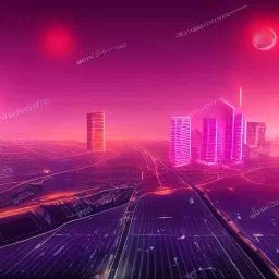 私は未来の世界の感じでこの作品をつくりました未来の街はどんなふうになるのか分かりませんが災難かもしれないしハッピーかもしれないそれは神様にしかわからないことですこの作品は星空図鑑をイメージしてつくりました赤色がいいかなぁと思ってしていました。#小学生AIアート