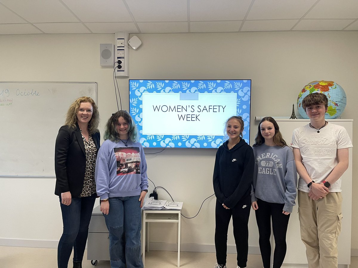 womenssafety22's tweet photo. We would like to say a Huge thanks to our principal Claire Matthews at @FirhouseETSS, for hearing our pitch, and helping us organise #womenssafetyweek, for our @YSInow project. 

#womenssafety #stopviolenceagainstwomen https://t.co/AE6jmHAYEC