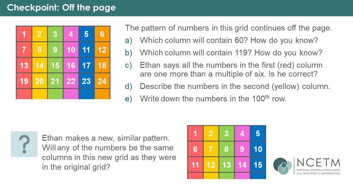 Secondary teachers loved the first #Checkpoints decks and downloaded them thousands of times. Great news – there are four new decks, with five more to come! This slide is taken from Sequences. How would you teach it? ncetm.org.uk/checkpoints