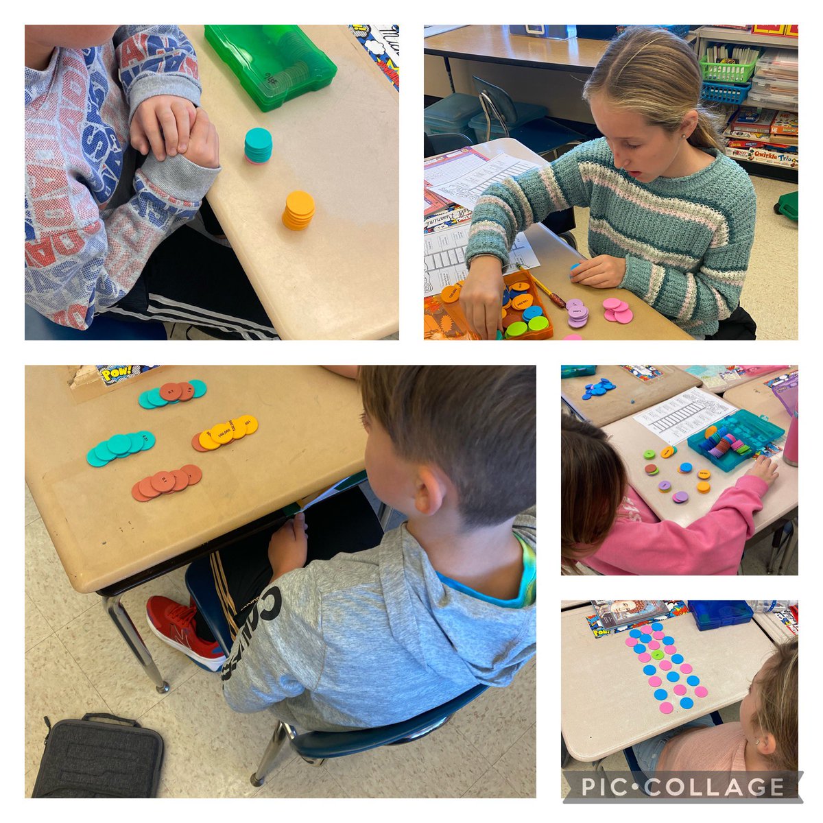 Ss used chips to represent the factors of a number in a concrete way. Here are some ways they represented the factors of 24. <a href="/CBKutzElem/">Paul W. Kutz Elem</a> <a href="/CBjlemon/">Jaime Lemon</a>