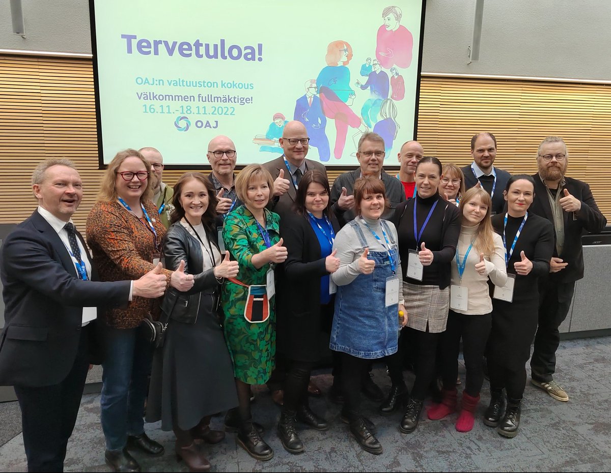 OPirkanmaa's tweet photo. Pirkanmaan OAJ valtuutetut valtuuston syyskokouksessa 16.-18.11.2022 Akava-talolla.
@oajry @OPirkanmaa #oajvaltuusto
#syyskokous https://t.co/hxT0KVljnU