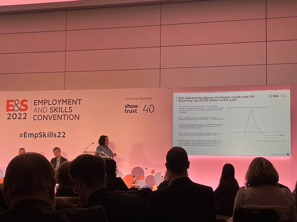 Shocking to hear that if we don’t address #skills #shortages this could cost UK economy £39bn pa <a href="/LearnWorkUK/">Learning and Work Institute</a> #EmpSkills22