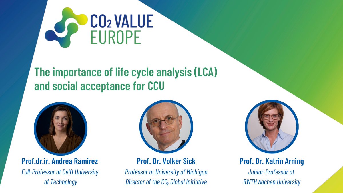 ⏯️ #LCA is key to determining the impact of #CCU solutions as they're highly dependent on the context: bit.ly/3X7lih1

⏯️ Public perception and acceptance are essential for CCU deployment: bit.ly/3EOlGdj

⏯️ Future perspectives: bit.ly/3TMifI9