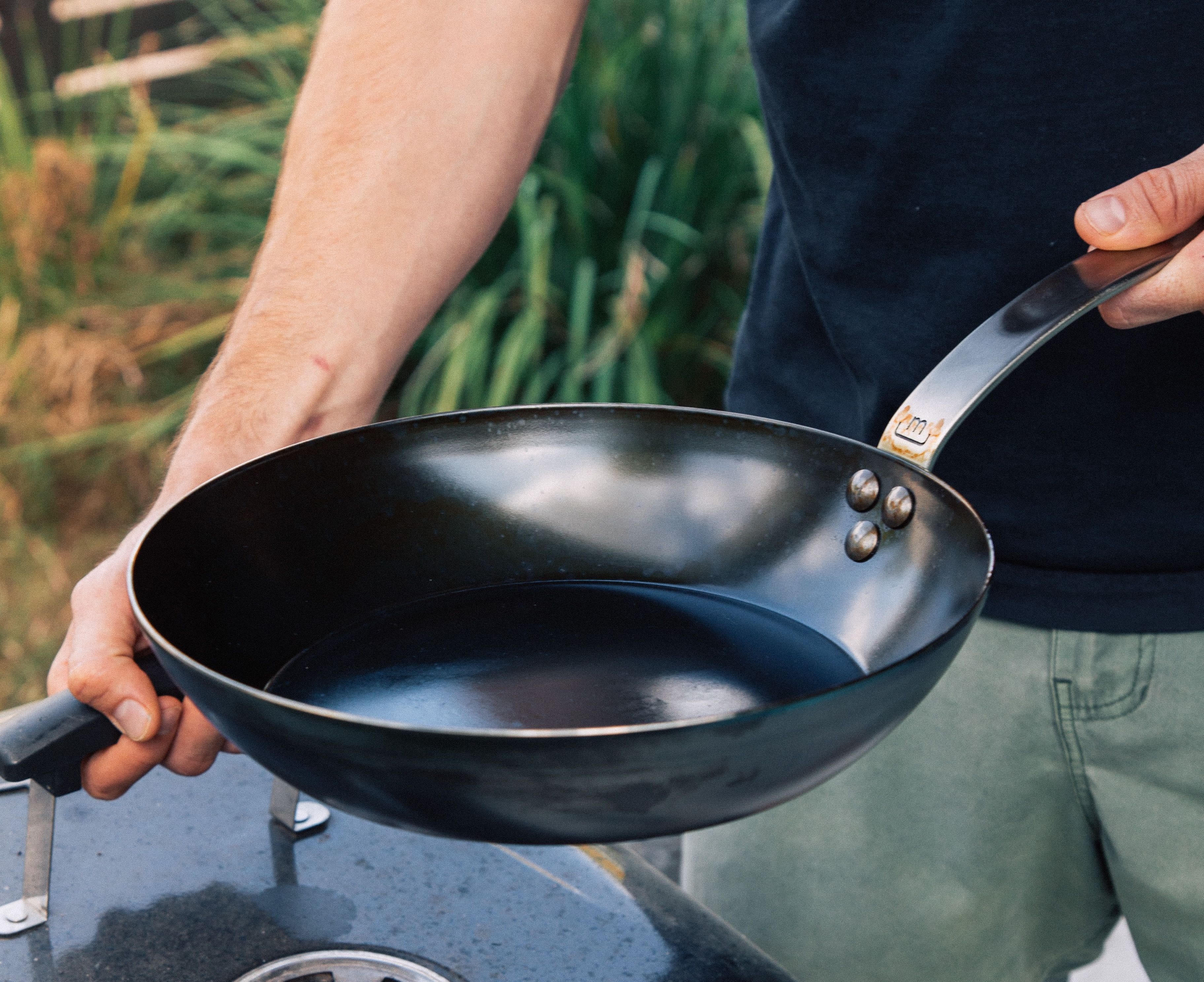 Blue Carbon Steel Frying Pan