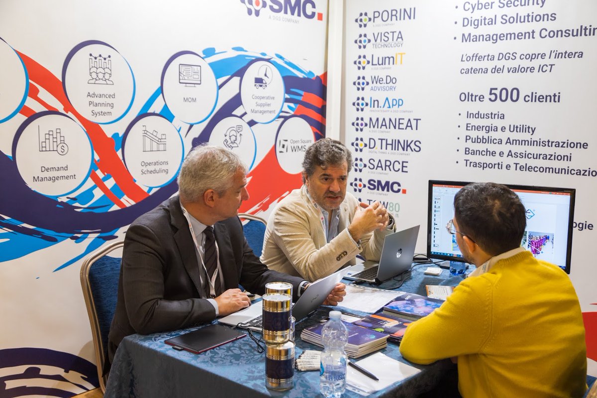 dgs_group's tweet photo. Si è da poco conclusa la nostra seconda giornata al @GlobalSummitB2B insieme a @SMC_DGScompany. 
Grazie per essere venuti ad approfondire #ComplEtE #OpenSquare, le nostre soluzioni innovative per la #logistica e il #manufacturing! #GLMSummit22 #SuppyChain https://t.co/EL5LUFnaoo