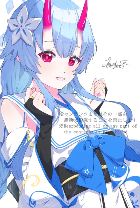 #ブルーアーカイブ #ブルアカ  #イラスト 始めましたチセちゃんかわいい(❁'◡`❁) 