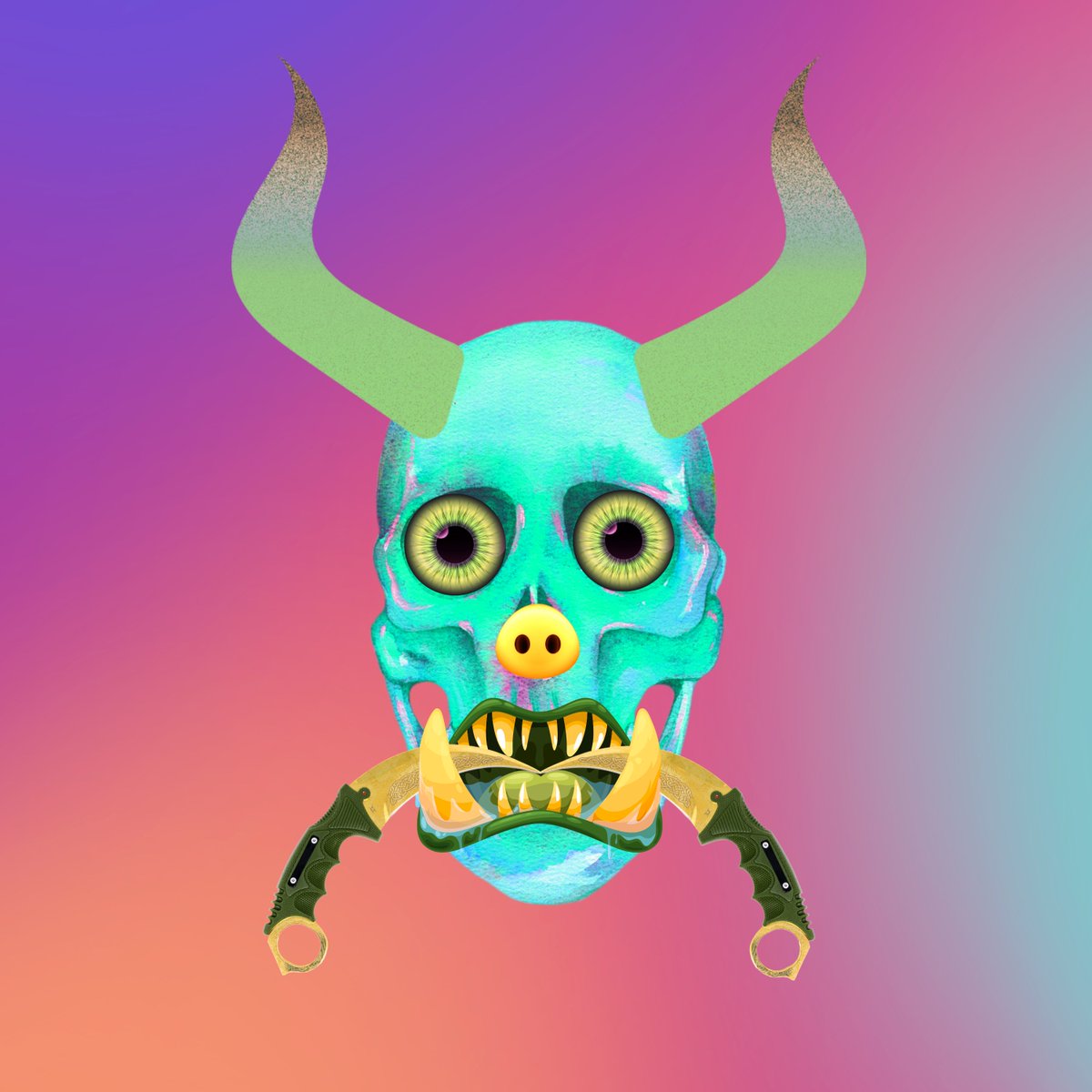DevilVampireSk6's tweet photo. Knife Eater Devil-Vampire-Skull 

▫️No gas fee ❌⛽
 ▫️Floor price: 0.049 eth

https://t.co/tF8T1pYzN9

#digitalart #digitalartist #digitalartwork #digitalartist #digitalarts #digitalartworks  #nftart  #nftcommunity 

#NFT #OpenSea
 Devil-Vampire-Skull https://t.co/gWvot4s8sP