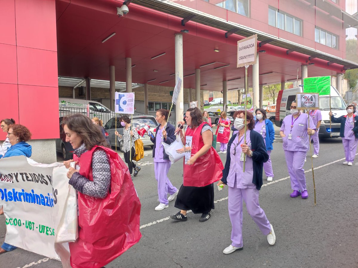 UGT_Euskadi's tweet photo. #SalarioOConflicto
Nueva jornada de protestas en el Centro Vasco de Transfusiones y Tejidos Humanos #CVTTH , por discriminación salarial del 4%
➡️@osakidetzaEJGV debe resuelver los problemas, discriminaciones y deficiencias del Servicio Vasco de Salud
#ConUGTGanas
#UNETE https://t.co/Bp57gf7ruV