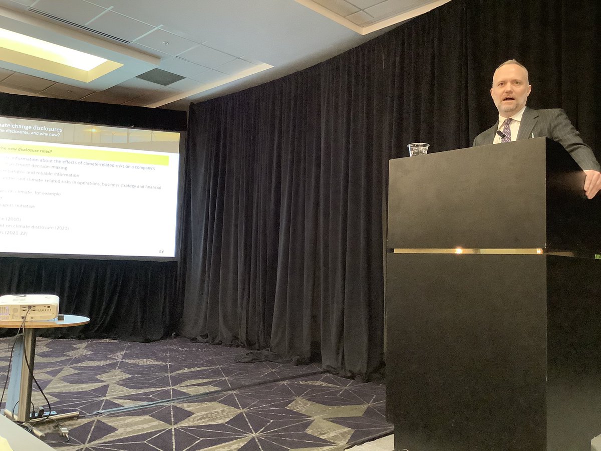 Brian Tomlinson of EY talking now about the SEC’s proposed Climate Risk Disclosure Rule. He gave BedTimes a nice shoutout. Thanks, Brian! <a href="/bedtimesmag/">BedTimes Magazine</a> <a href="/SleepSavvyMag/">Sleep Savvy Magazine</a> <a href="/ISPAsleep/">ISPA</a>