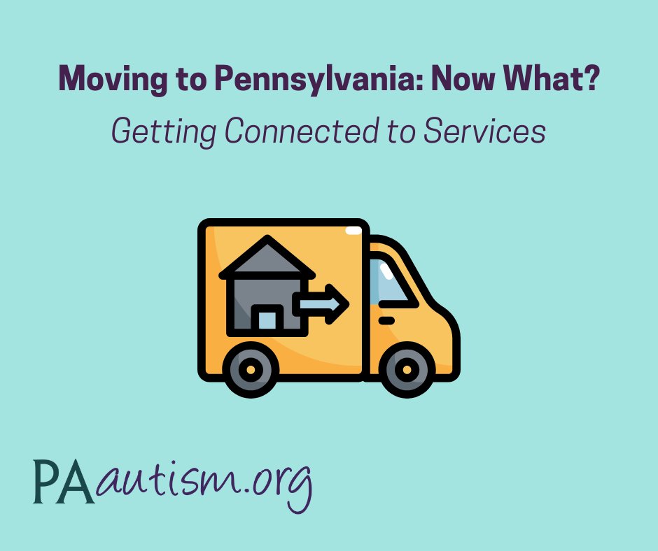 ASERT_PAautism's tweet photo. If you or your child receive #autism services &amp; you're moving to Pennsylvania, you might be wondering what to do 🤔➡️🏠

Learn how to get connected👉 https://t.co/qYTjptPrPD

#ASD #AutismSpectrumDisorder #PAautism #MovingToPennsylvania #MovingToPA #AutismServices #AutismSupports https://t.co/m9as3Ws8eY