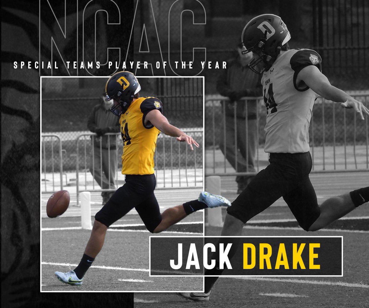 Congrats to Kicker/Punter Jack Drake, <a href="/NCAC/">NCAC</a> Special Teams Player of the Year!

#StillHungry | #TeamDePauw