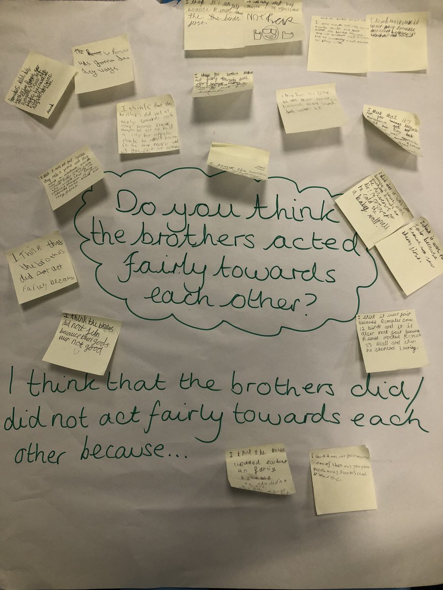 msdawsarktindal's tweet photo. In Reading today, Year 3 were exploring the myth ‘Romulus and Remus’ and whether the brothers treated each other fairly. I loved seeing their ideas and explanations of their opinions 💡 @MrsBiltonTindal @MrsKhanTindal @arktindal https://t.co/flwRg0FwzV