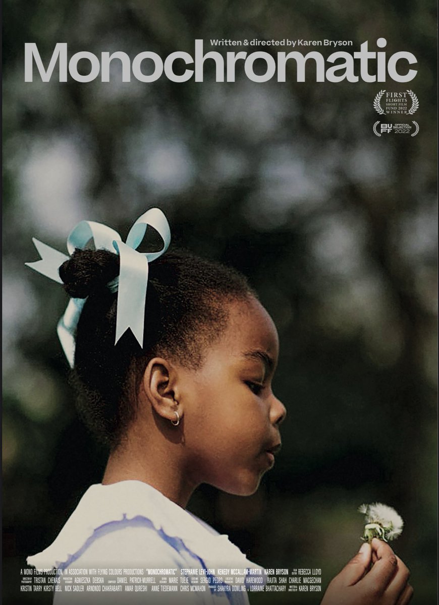 So pleased to share the poster for our short film Monochromatic. Huge thanks and appreciation to our exceptionally talented, creative, and dedicated team. 🙏🏾❤️#shortfilm