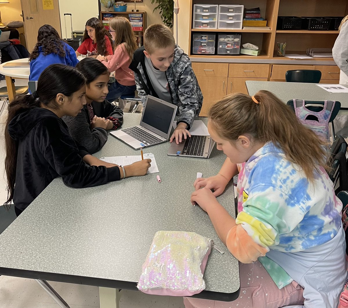 GTYancy's tweet photo. Alpha testing our secret code breakouts/escape rooms. Thankful for constructive feedback to improve our games.@ParkwoodHill @KellerISDAdvAca https://t.co/hlkTras2PI