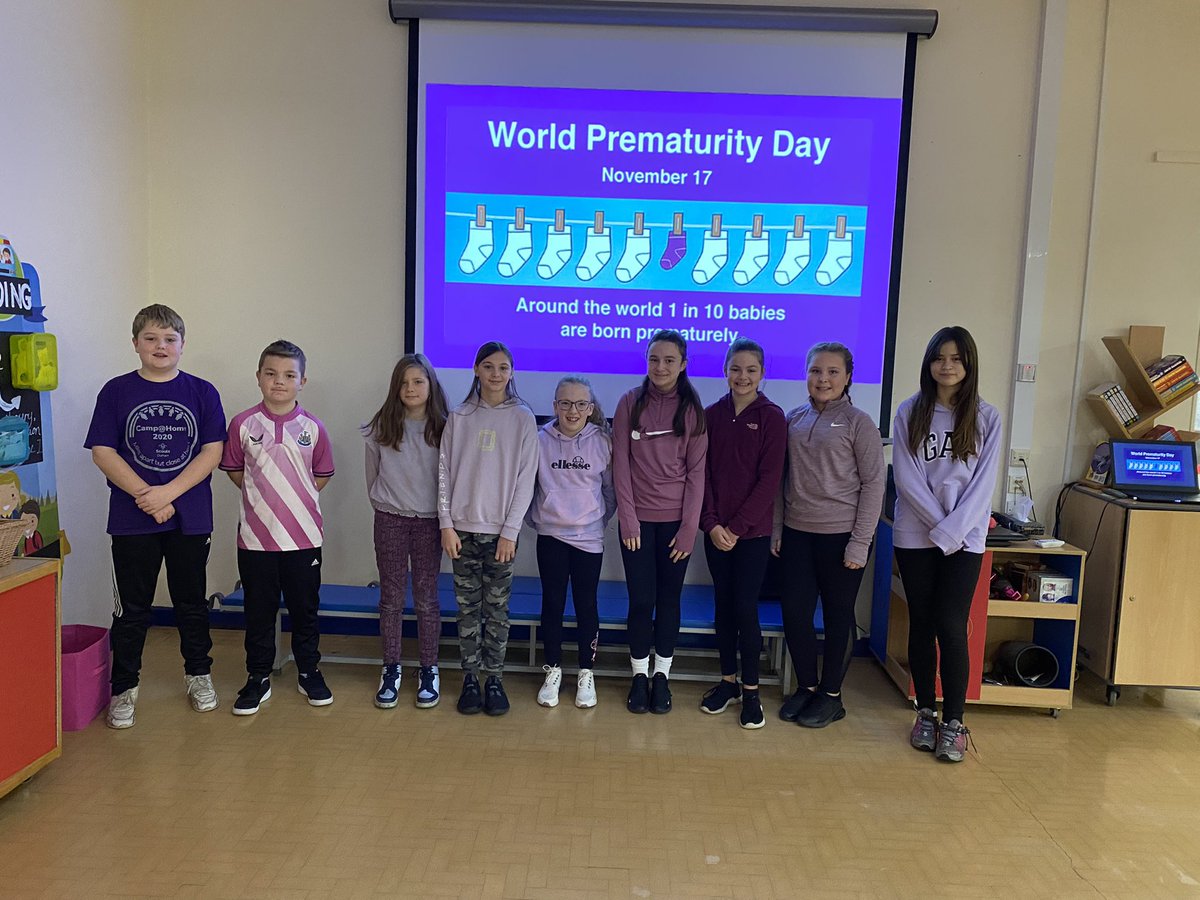 Fantastic to see our children wearing Purple today in support of #WorldPrematurityDay and also raising some money for <a href="/TinyLivesTrust/">Tiny Lives Trust</a>