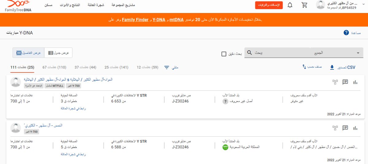 ALBAHITH51's tweet photo. يسرنا الاعلان عن نتيجة BigY الخاصة بعينة المريس أسرة من صرحاء آل مظهر الكثيري -الرس- وقد خرجت على السلالة J1 تحت التحور J-FT245504  الذي اجتمع تحته عينات ال مظهر وهذا التحور منحدر من التحور J-ZS9465 الذي اجتمعت تحته عينات ال علي وهم: مظهر جد كثران ضرية و مسكة و ناصر = يتبع https://t.co/3PAzjKFPT0
