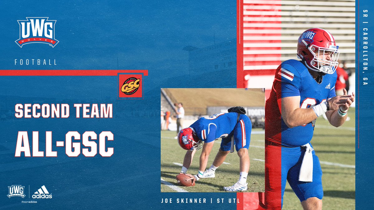 UWGFootball's tweet photo. 𝐉𝐨𝐞 𝐒𝐤𝐢𝐧𝐧𝐞𝐫, Second Team All-GSC 🏈😤

Congrats, to our three-time All-GSC snapper‼️ 🔗https://t.co/BUEm9P8AkI

#WeRunTogether https://t.co/GMyaWl0A1k
