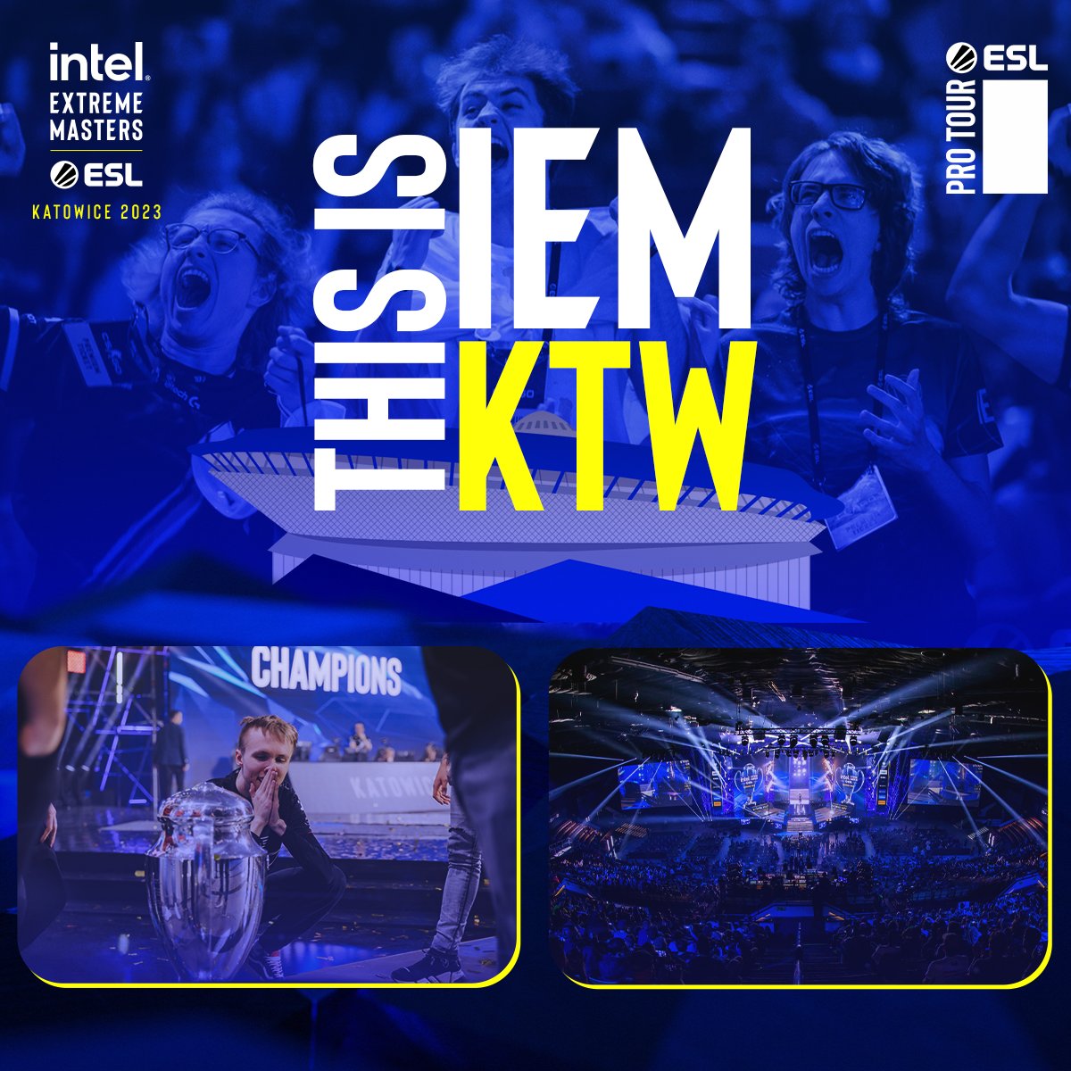 ESLCS's tweet photo. The next #ESLProTour Championship event: #IEM Katowice 2023 🏆

⚔ 24 teams
🥇Intel Grand Slam
💰$1,000,000 prize pool
📆 January 31st-February 12th, 2023
🏟 Spodek Arena
🇵🇱 Katowice, Poland
🎫Last wave of tickets available TOMORROW at 15:00 CET https://t.co/2ZGFnSPUHB