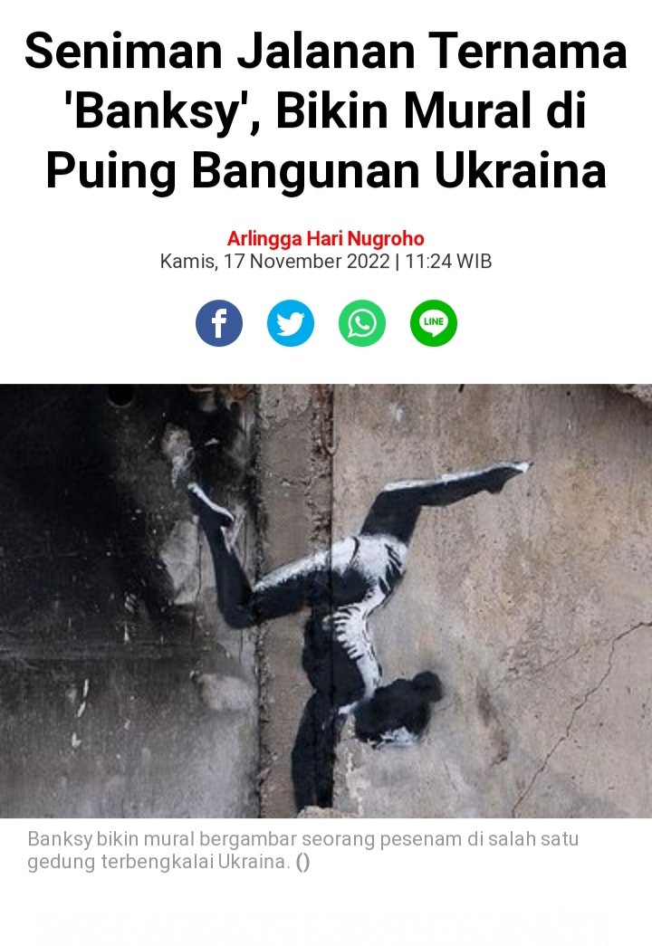 Terlepas dari permasalahan Rusia dan Ukraina , Akhirnya Banksy muncul lagi..