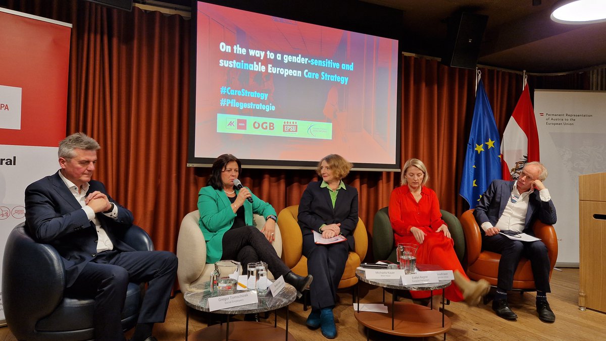 AK_EU_Int's tweet photo. Was fehlt: Mindeststandards für Arbeitsbedingungen in #Pflege und Gesundheit, Ausweitung der #CareStrategy auf weitere Bereiche und Finanzierungsinstrumente wie einen Care-Fonds @renate_anderl zur EU #Pflegestrategie. #ApplauseIsNotEnough (2/2) https://t.co/uFTGyt9wzF