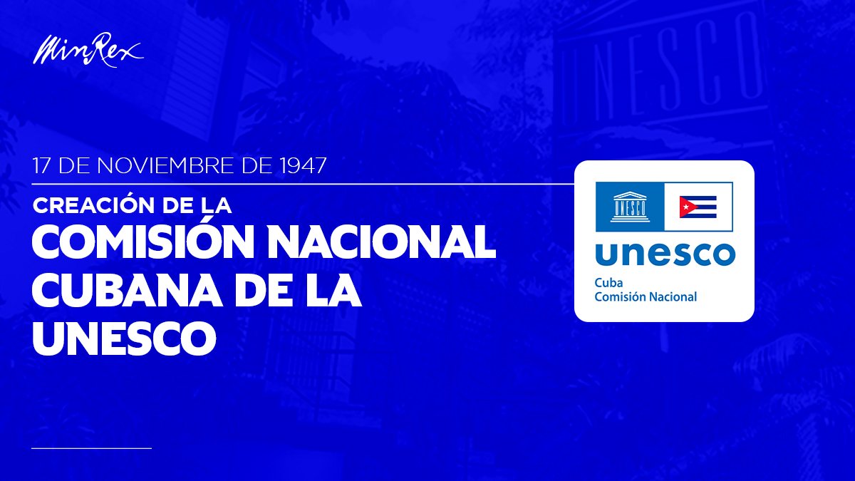 Con motivo del 7⃣5⃣ aniversario de la @CNCubaUNESCO, felicitamos a su colectivo por la fructífera relación con la @UNESCO y el desempeño efectivo en la atención, promoción y defensa de las conquistas de #Cuba en ámbitos de educación, ciencia, cultura, información y comunicación.