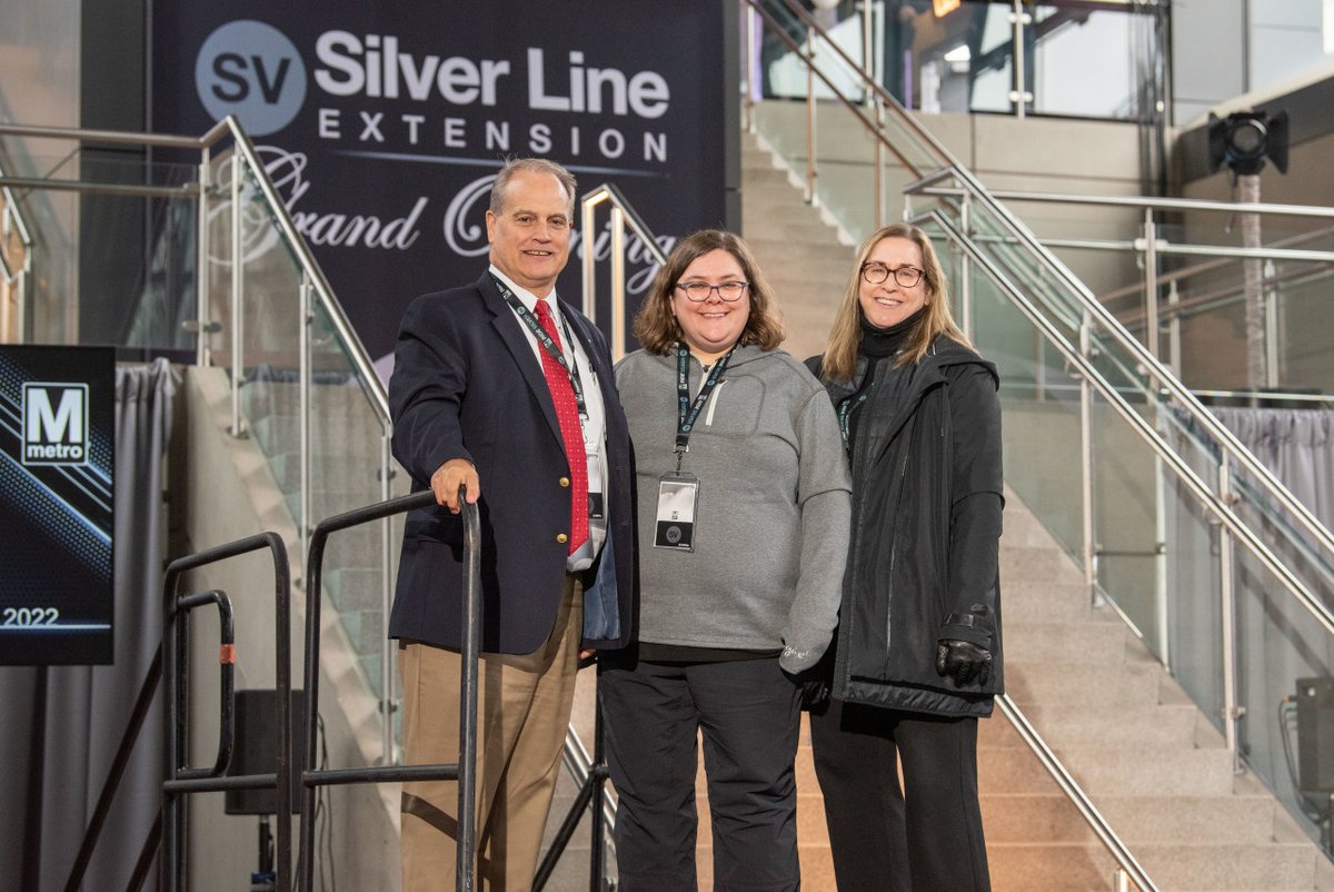 MBPAECnews's tweet photo. The long-awaited #SilverLineExtension is open, and we were excited to take part in the Grand Opening Ceremony this week which included a ribbon-cutting and an inaugural train ride! This was a significant project MBP has been working on for 11+ years. Congrats to the project team! https://t.co/jjcxeSHFCL