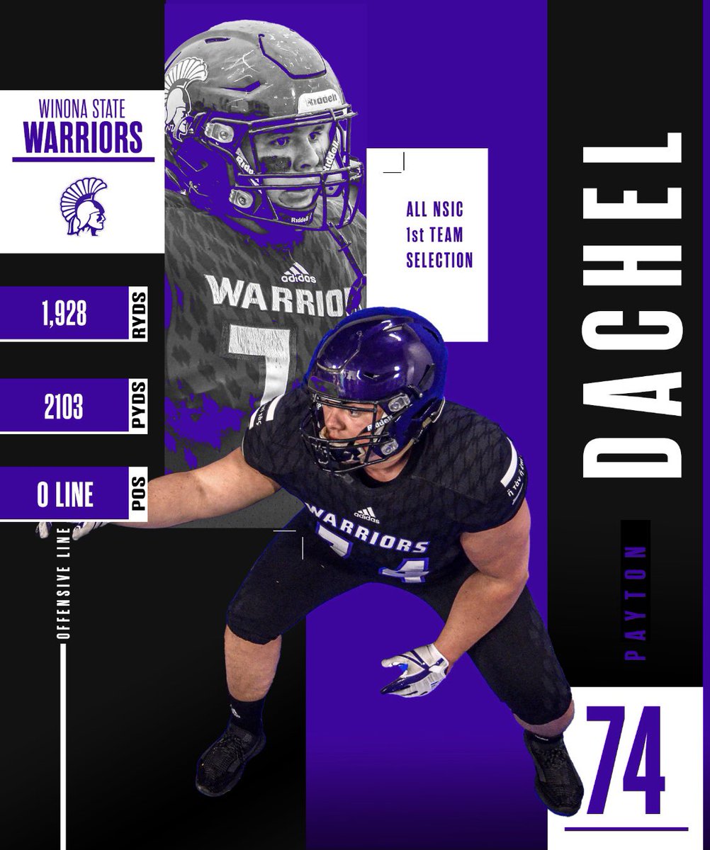 All-NSIC 1st Team 🥇

Offensive Lineman - Payton Dachel

#GGT⚔️