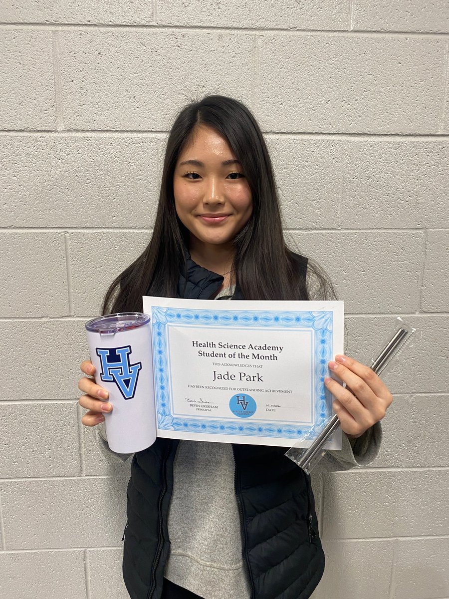 These students aren’t JADEd and skies aren’t GRAY because Lauren, Jade and Abigail are the students of the DA(y)VIS (but also they’re our students of the month and they’re really awesome kids!)  <a href="/HVAGresham/">Bevin Gresham</a> @HVAPrincipal