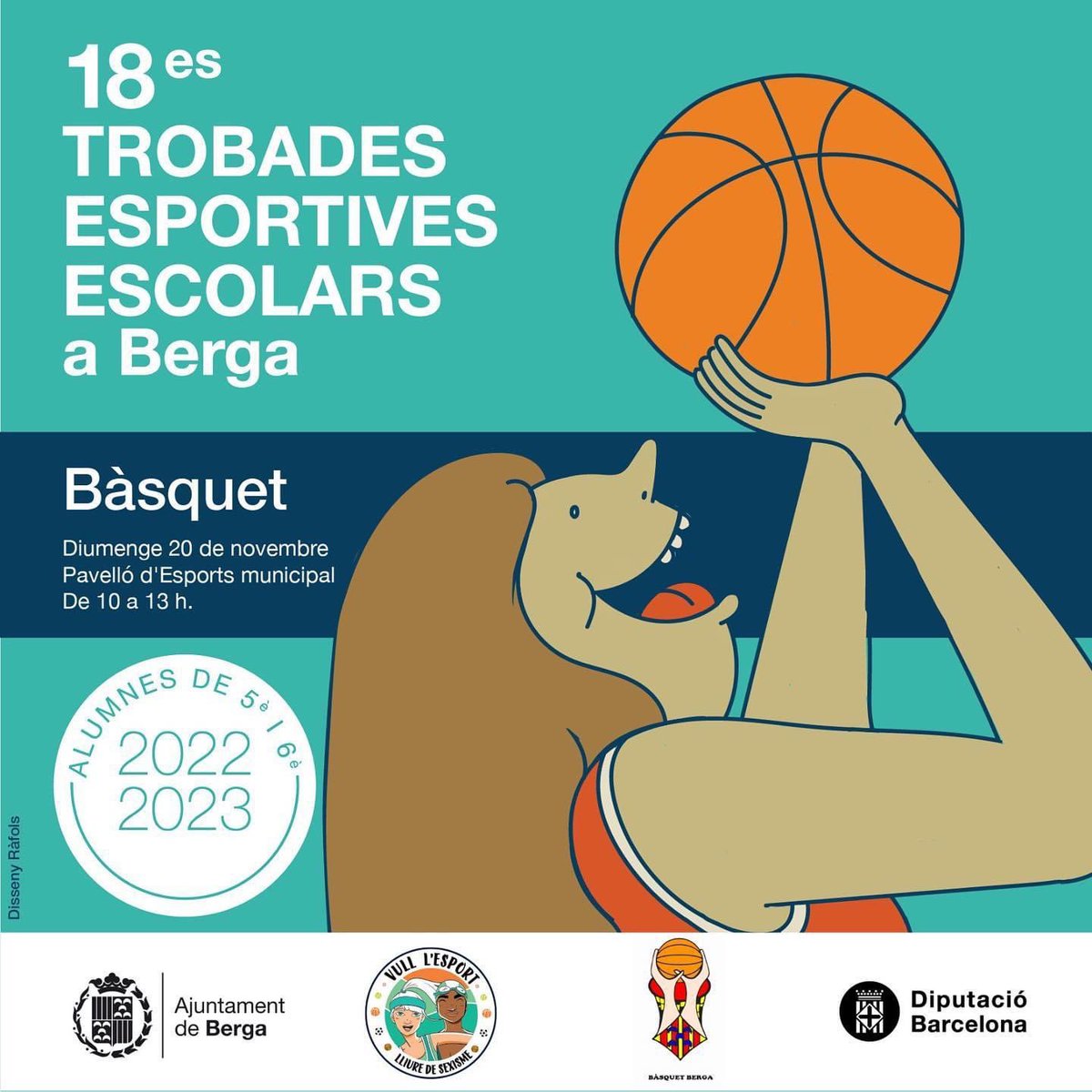 _isaacsv's tweet photo. 🏀 Aquest diumenge... bàsquet!

👉 Al mati tornen les trobades esportives escolars amb totes les escoles de la ciutat a sobre la pista i a la tarda la presentació dels equips del @basquetberga, no us ho perdeu i veniu al municipal!

#EsportsBerga #Berga @AjuntamentBerga https://t.co/6egj57Zj3P