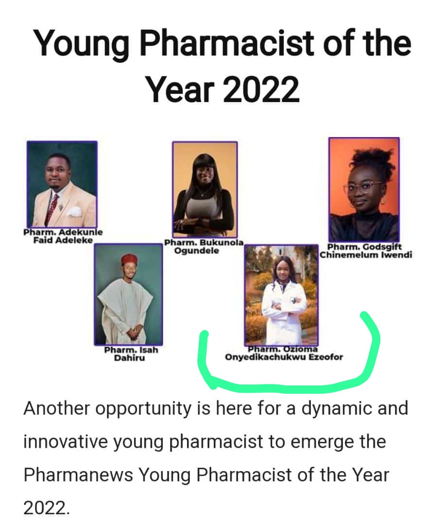 TheEagleGirl's tweet photo. Really honoured to be nominated for this- Pharmanews Young Pharmacist of the Year 2022.
I do need your votes to win though. 
Please see the procedure below 👇 https://t.co/PfwyR5etc1