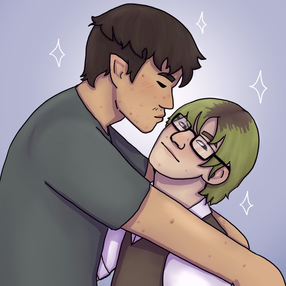 CornCanDraw's tweet photo. AYOOOO 
#DungeonsandDaddies #dndads #oakworthy #hermieunworthy #hermietheunworthy #normaloak #FANART #LGBTQ https://t.co/rxS5P6vGu0