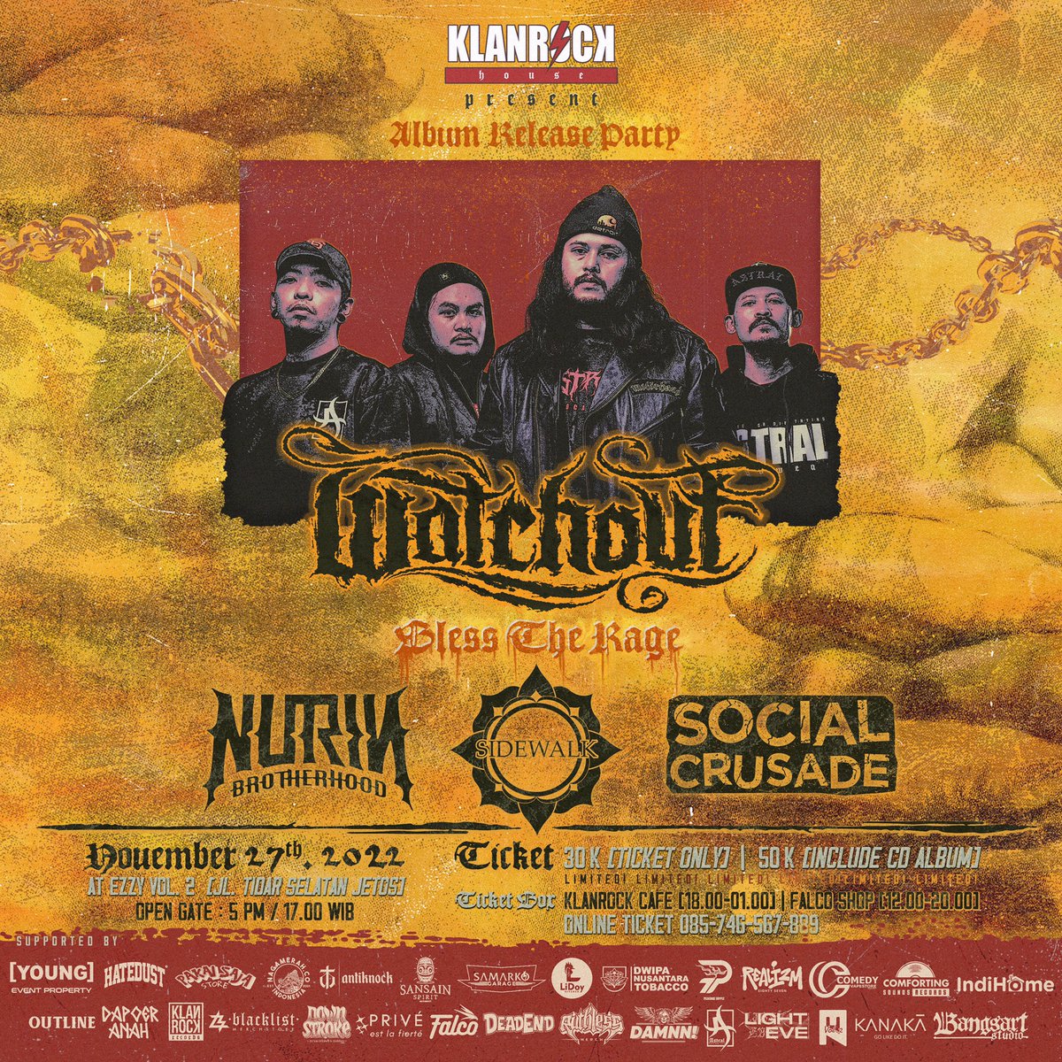 WATCHOUTHC's tweet image. KLANROCK HOUSE PRESENT

NOVEMBER 27TH, 2022
AT EZZYVOL.2 [ JL.TIDAR, SELATAN JETOS ] JEMBER

#SHOWCASE #HARDCORESHOW #RELEASEALBUMPARTY